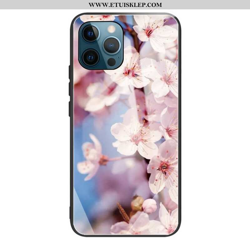 Etui do iPhone 13 Pro Max Realistyczne Kwiaty Ze Szkła Hartowanego